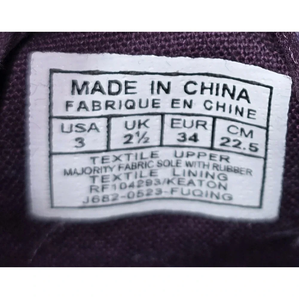 Ralph Lauren Polo Kids Corduroy‎ Sneakers Plum US 3 GUC Preppy 👟🟣